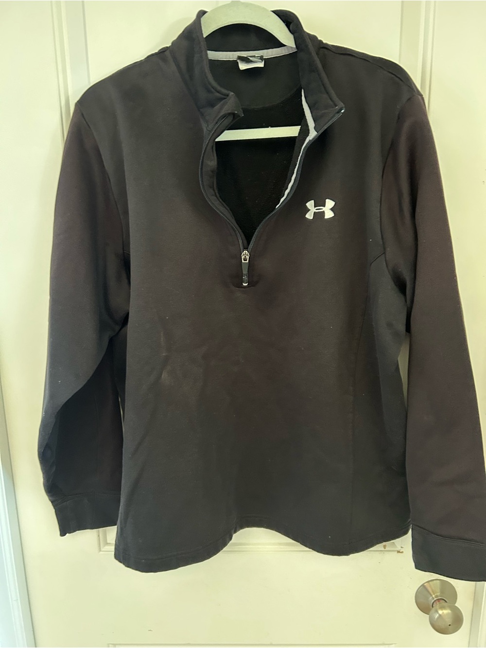 Under Armour Black Pullover with White Logo Tag
